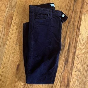 Loft Navy Blue Corduroy Skinny Pant Size 4